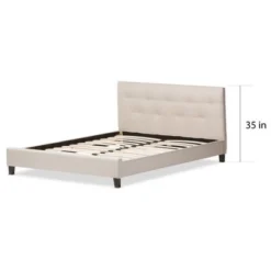 Modern Beige Fabric Platform Bed By Baxton Studio - Full Size Bed-Beige -Bed Frame Shop e1f0ccf7 f34a 457d 8aa9 bf5890727c68