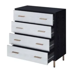 ACME Myles 4-Drawer Chest - Black, Silver And Gold -Bed Frame Shop e243f321 7887 4d13 bebe 7d441f6739e5