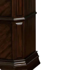 Two Drawer Solid Wood Nightstand With Clipped Corner, Espresso Brown - 2-drawer -Bed Frame Shop e2fdb2cc 9809 4c5e b7ee 4b47085fe46f