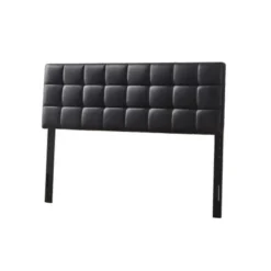 Bella Varya Tufted Faux Leather Upholstered Panel Headboard (Brown/ Black) - Brown - King -Bed Frame Shop e3473c38 9b01 4ece 9e17 ba0fc8e876b9