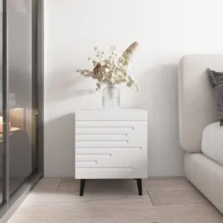 Nova Set Of 2 Nightstands - White -Bed Frame Shop e40d5d7b aa2e 443b 8a47 aa994ca6cad8