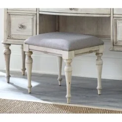 The Gray Barn Havenwood Vanity Desk Set - Distressed Rustic Ivory -Bed Frame Shop e41b79f1 0b6a 4999 84de 32163e189b39