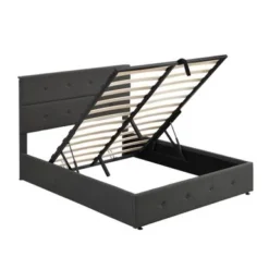 Nestfair Upholstered Platform Bed With Underneath Storage - Grey - Queen -Bed Frame Shop e41e2f2b 72bd 4478 8fb6 1abee73f2e03