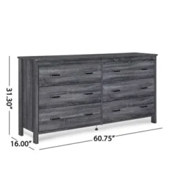 Olimont 6 Drawer Dresser By Christopher Knight Home - Sonoma Grey Oak -Bed Frame Shop e465f6fa bafb 47ac a665 2d0b989c1d6d