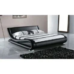 Contemporary Upholstered Bed - King - Black -Bed Frame Shop e49788b7 b6c5 45a5 8c0b 63573734c96d
