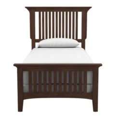 INSPIRED By Bassett Modern Mission Vintage Oak Finish Bed Set - Queen -Bed Frame Shop e4e2bcb9 412c 4c2e 8346 c3dd3bb7fbbc