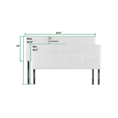 Jessenia Tufted Upholstered Headboard, Height Adjustable Queen Size Headboard, Bed Backboard Padded Premium Fabric Headboard - Queen,Espresso 8 Jessenia Tufted Upholstered Headboard, Height Adjustable Queen Size Headboard, Bed Backboard Padded Premium Fabric Headboard - Queen,Espresso - Image 8