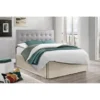 Super Nova Adjustable Headboard - Light Grey Faux Leather - King