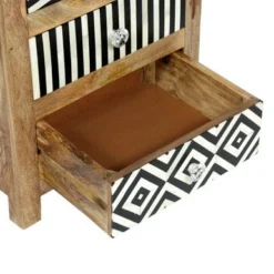 Floretta Mango Wood Nightstand By Christopher Knight Home - Natural + Black - 3-drawer -Bed Frame Shop e5aaa3e2 eb3e 4e24 bf2f 0eb27089a00e