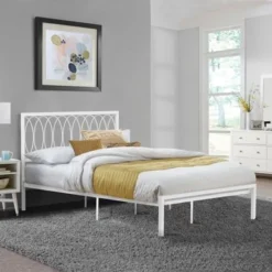 Hillsdale Furniture Naomi Metal Platform Bed - Grey - Full -Bed Frame Shop e65bb407 6f1c 4ea2 bbd7 1cdc945a0810