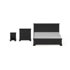 Copper Grove Oastler 3-piece Queen Bed, Nightstand, And Chest Set - Black - Queen - 3 Piece -Bed Frame Shop e735f255 ef1a 4c7e 8e73 9667581b9772