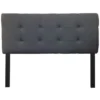 8-button Tufted Loft Charcoal Headboard - Queen