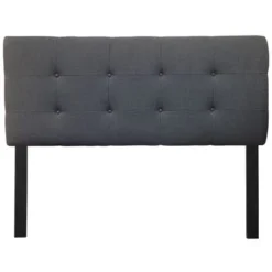 8-button Tufted Loft Charcoal Headboard - Queen