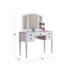 Vanity Set With Tri-Fold Mirror - Black -Bed Frame Shop e98d1bfd dd77 49f6 b216 e0de22a32e2f