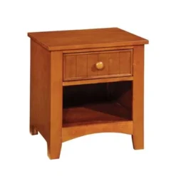 Wooden Nightstand With A Drawer - Cherry -Bed Frame Shop e99d69b9 6933 41f1 b87f 4892a7cd4638