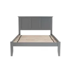 Madison Full Platform Bed With Open Foot Board Grey - Full -Bed Frame Shop eb0f3b16 11b1 4776 9827 c41b2343632b
