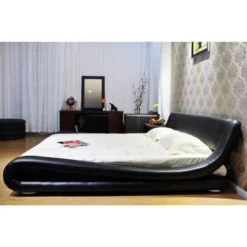 Contemporary Upholstered Bed - King - Red -Bed Frame Shop eb2c9660 5747 4a67 bd8a ef86647692de