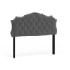 Gracewood Hollow Farouk Fabric Headboard - Grey - King
