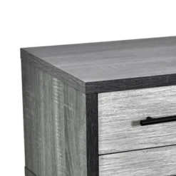 Burgoyne Mid-Century Modern Nightstand By Christopher Knight Home - Sonoma Gray Oak + Black -Bed Frame Shop ebb2d043 605c 4dc9 b161 85f28f10db70