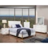 Alpine Furniture Madelyn Wood Panel Bed In White - King