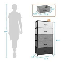 VredHom Vertical 5 Drawers Storage Tower - Dark Grey - 5-drawer -Bed Frame Shop ed8f73f6 4e97 4e0c 9e1a 71870ac8501d