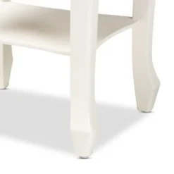 Baxton Studio Eliya Classic And Traditional Wood 2-Drawer End Table - White -Bed Frame Shop ee58fc47 731d 4fdf 8ebb e794df87fd62