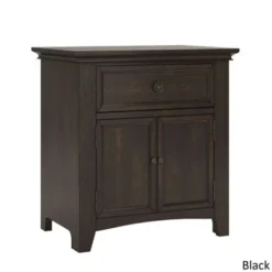 Ediline 1-drawer Wood Cupboard Nightstand With Charging Station By INSPIRE Q Classic - Antique Grey -Bed Frame Shop ee619baf f94d 49b3 968d 07367013e5ae