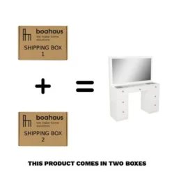 Boahaus Venus Modern Vanity, Glass Top, 07 Drawers - N/A - White-Crystal Knobs -Bed Frame Shop ee71d424 9f83 4fe5 b0e6 de71aa0cfa60