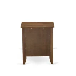 2-Pc Bed Set - Platform Bed And An Antique Walnut Night Stand - Dark Brown Faux Leather And Black Legs(Bed Size Options) - GB25F-1GA08 -Bed Frame Shop ee73fe0d f140 4a48 a16e 5ab4c1e873ec