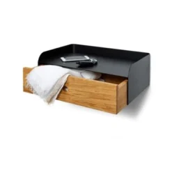 Modern Floating Solid Oak Wood Nightstand - 1-drawer -Bed Frame Shop ee7d30ec f568 4f79 b326 eebfc70ac558
