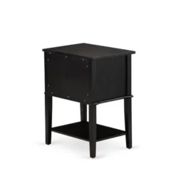 2Pc Bedroom Set - Dark Brown Faux Leather Upholstered Bed With Black Legs - Wire Brushed Black Night Stand (Bed Size Option) - GB25F-1VL06 -Bed Frame Shop eebfe6c6 9879 42ff 9a4f e53f60cfaeb3