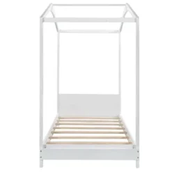Merax Twin Size House Platform Bed With Headboard - White -Bed Frame Shop ef1f26a0 b99b 4812 95bd 1dd414804bf7