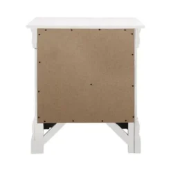 Wood Nightstand With 2 Drawers In White - White -Bed Frame Shop ef3d2624 217c 4fae a732 7f460ae00359