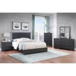 Bella Emma Bedroom Set - Charcoal - 4 Piece -Bed Frame Shop ef3d9b21 f606 4440 9e7b 950fed567dae
