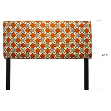 8-button Tufted Halo Granite Headboard - Orange - King 2 8-button Tufted Halo Granite Headboard - Orange - King - Image 2