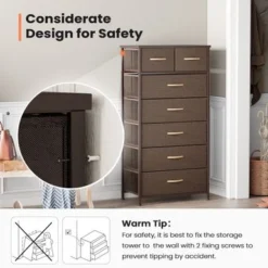 Pellebant 7-Drawer Storage Chest Dresser - Grey - 7-drawer -Bed Frame Shop f02a4870 e0e2 459b b7b5 feda5c4eafcb