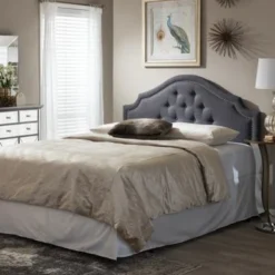 Copper Grove Daisy Modern Button Tufted Headboard - Full - Greyish Beige -Bed Frame Shop f0843de0 b8c9 4f72 aabe 552792793b8c