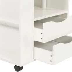 2-Drawers Wooden Nightstand With Adjustable Height,Swivel Top - White -Bed Frame Shop f143c56b 93d6 4550 b8d9 5e795fd98695
