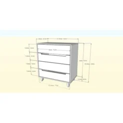 Nexera Nocce 4 Drawer Chest, Truffle And Black - 4-drawer -Bed Frame Shop f1d79905 b7cc 486a 8609 27f555f5e3ae