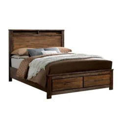 Llewella Rustic Antique Oak Queen Wood 2-Piece Storage Platform Bed Set By Carbon Loft - Antique Oak -Bed Frame Shop f1f0a781 f4d3 4cb3 8e05 2a8d9cc63eb6
