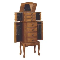 Renwood Jewelry Armoire Oak -Bed Frame Shop f2c800c8 d7fd 483e 8121 46658ee908ca