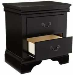 22" Wide Nightstand With Drawers - Black -Bed Frame Shop f33f12cd 87de 41f6 8a33 10420345738c