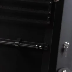 Baxton Studio Madigan Modern & Contemporary Wood Jewelry Armoire With Mirror - Black -Bed Frame Shop f35b6105 a361 495d a516 016300724536