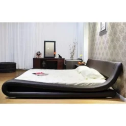 Contemporary Upholstered Bed - King - Red -Bed Frame Shop f3f69553 ca5f 4b48 9c24 3adc6fb193f8