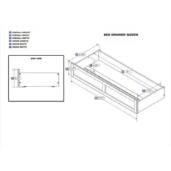 Queen Foot Drawer - N/A - Grey