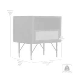 Saratoga Nightstand In Black Acacia With Rattan -Bed Frame Shop f4e0af81 832f 4cb1 98b4 89ae991de49f