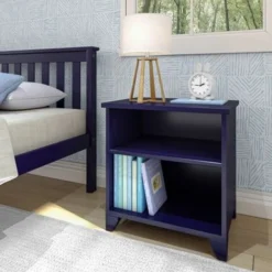 Max And Lily Nightstand With Shelf - Blue
