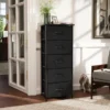 VredHom 5 Drawers Vertical Dresser Storage Tower - Black - 5-drawer