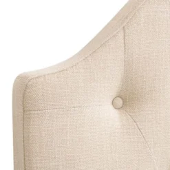 Copper Grove Kalene Upholstered Diamond-tufted Arched King Panel Headboard - Blue -Bed Frame Shop f6ec6456 19e6 4ceb 9b5d a70223375818