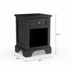 Copper Grove Oastler 3-Piece Queen/Full Headboard Night Stand And Chest Set - Black - Queen - 3 Piece -Bed Frame Shop f7e2a23d 8564 4435 9146 39d26d818ad9